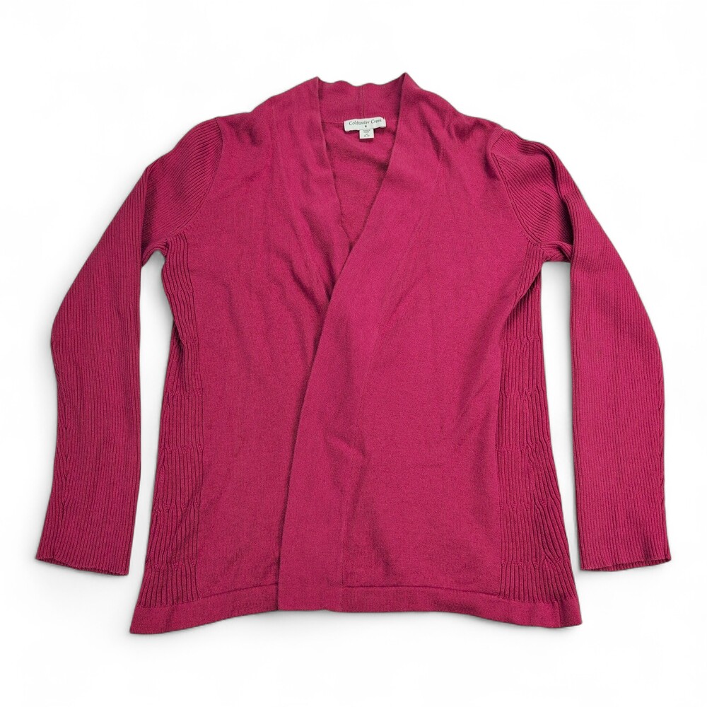 Coldwater Creek‎ Open Front Cardigan Sweater Size 10 Pink